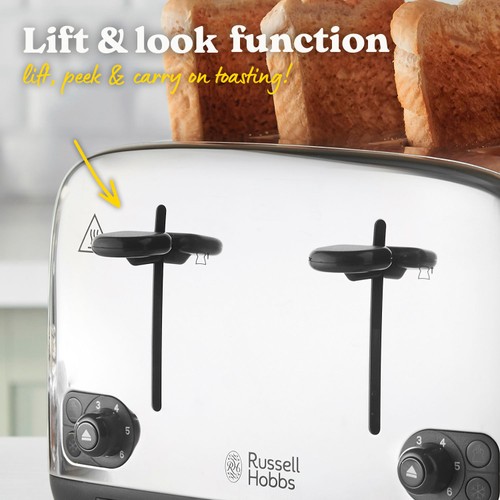 Russell Hobbs Stainless Steel 4 Slice Toaster