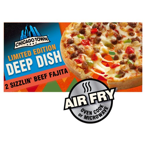 Chicago Town Deep Dish Sizzlin' Beef Fajita Pizza 330g