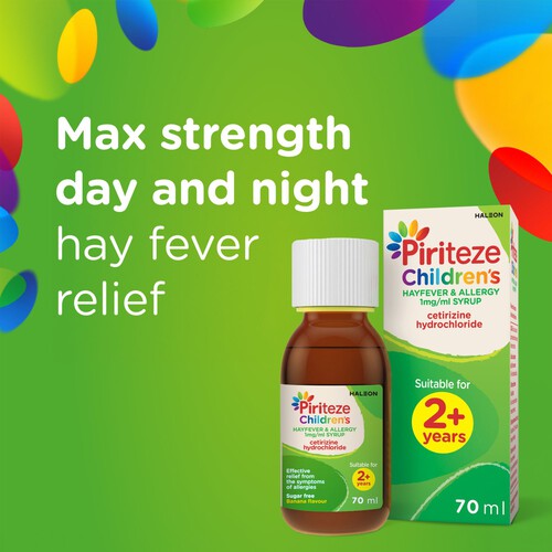 Piriteze Childrens Hayfever & Allergy Syrup (2 years+)