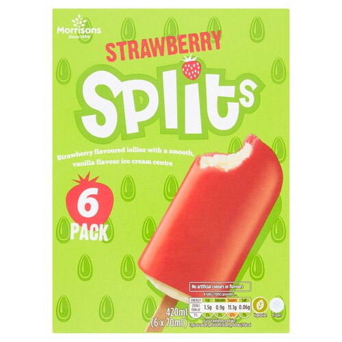 Morrisons Strawberry Split Ice Lollies