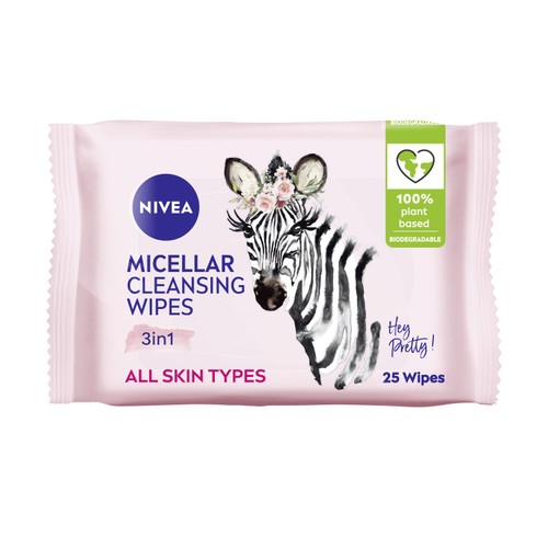 NIVEA Micellar Biodegradable Cleansing Face Wipes 