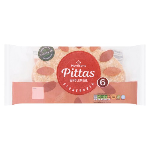 Morrisons stonebaked wholemeal pittas