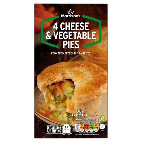 Morrisons 4 cheese vegetable pies