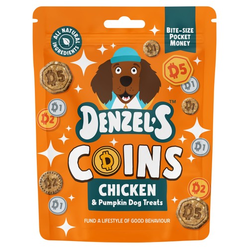 Denzel's Coins Chicken & Pumpkin Dog Treats 90g