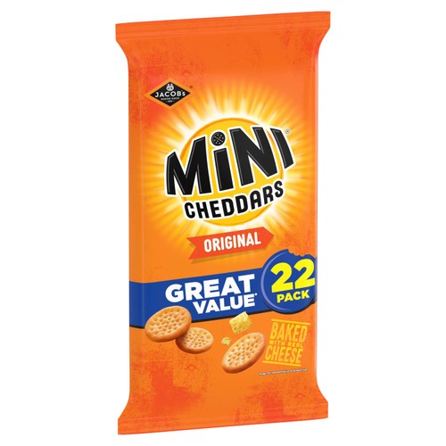 Jacob's Mini Cheddars Original Baked Snacks 22 Pack