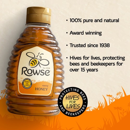 Rowse Squeezy Pure & Natural Honey 