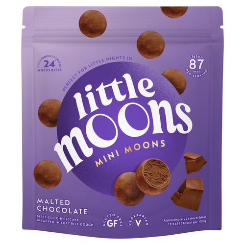 Little Moons Mini Moons Malted Chocolate Mochi Cheesecake 168g