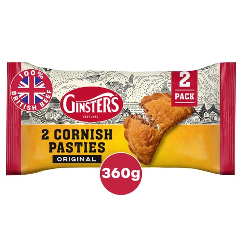 Ginsters Cornish Pasties 2 x 180g