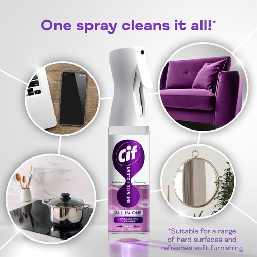 Cif Infinite Clean All in One Cleaner Spray Lavender & Eucalyptus 280ml