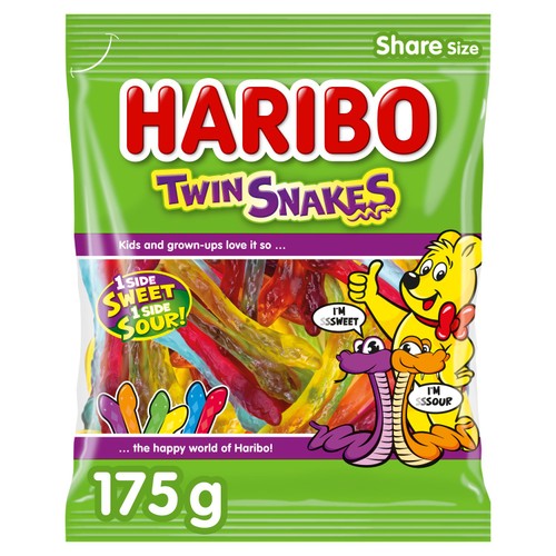 Haribo Twin Snakes Sweets Share Bag 175g