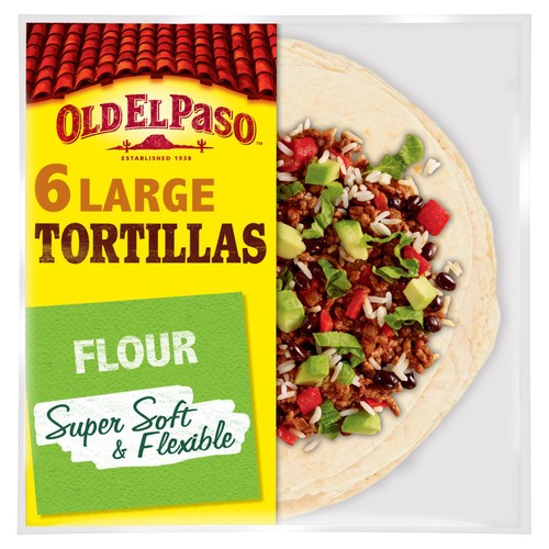 Old El Paso 6 Large Super Soft Flour Tortilla Wraps