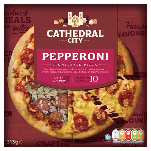 Cathedral City Cheddar & Pepperoni Pizza 313G