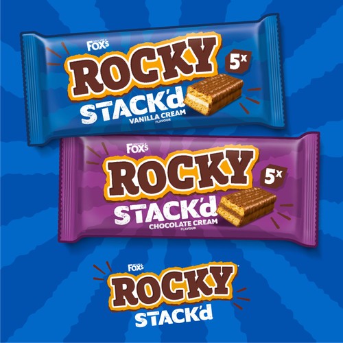 Fox's Biscuits Rocky STACK'd Vanilla Cream Flavour Biscuit Bars