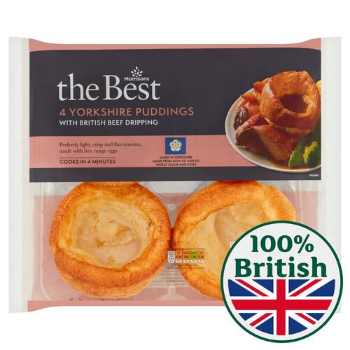 Morrisons The Best 4 Beef Dripping Yorkshire Puddings