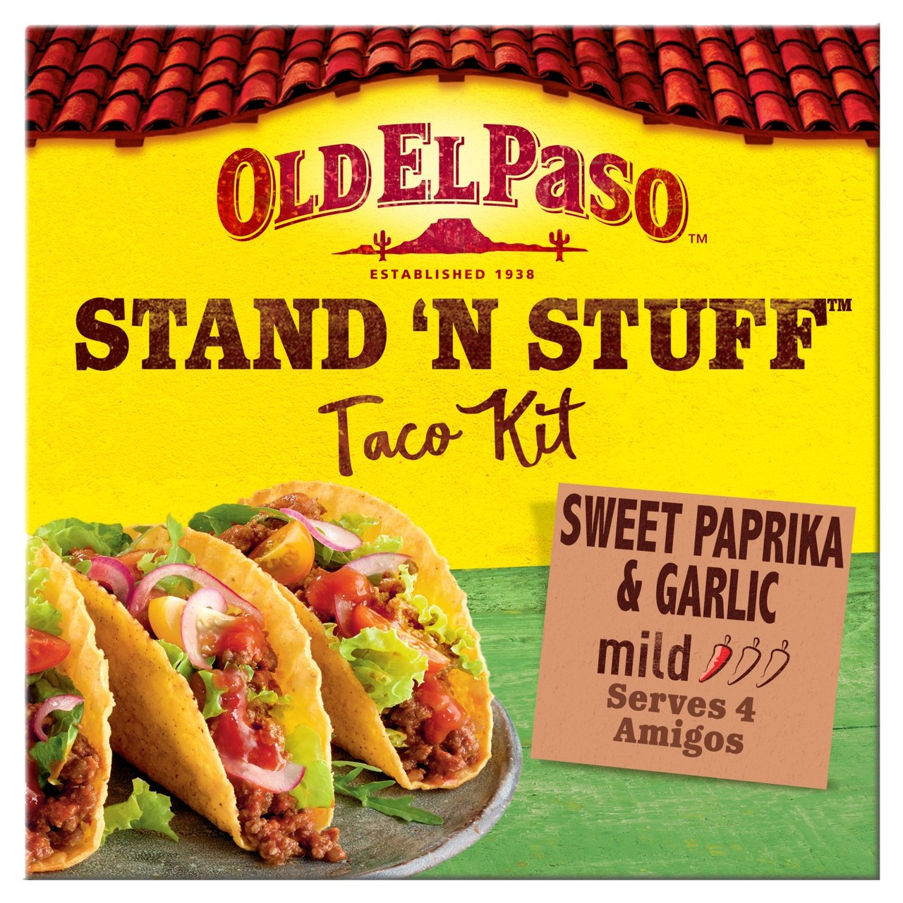 Old El Paso Stand And Stuff Paprika & Garlic Taco Kit 312g