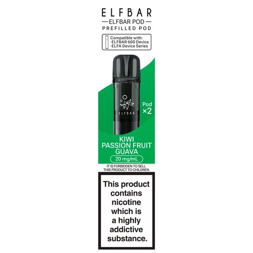Elf Bar 600 Pod X2 Kiwi Passion Fruit Guava