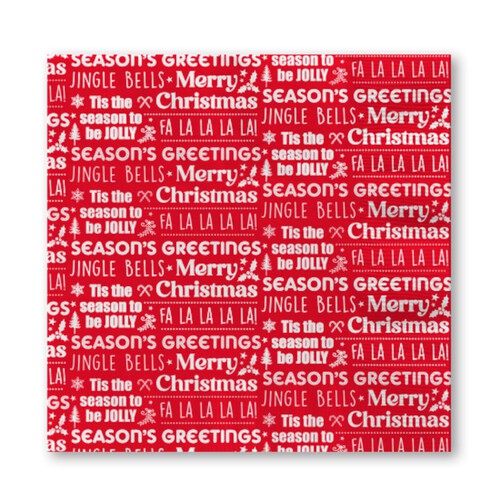 Nutmeg Home Red Greetings Napkins