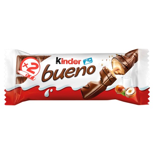 Kinder Bueno Milk Chocolate & Hazelnut Twin Finger Bar