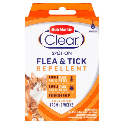 Bob Martin Clear Flea & Tickspot On Cat