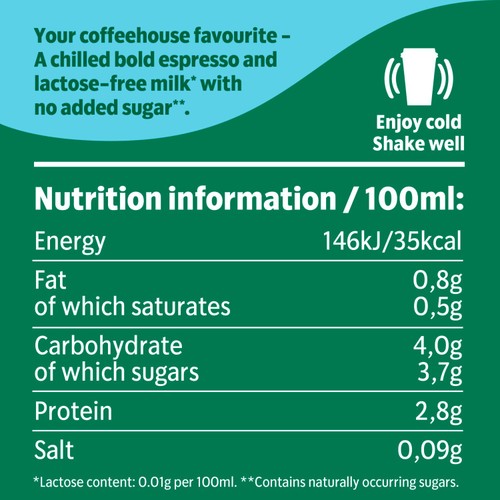 Starbucks Skinny Latte Lactose Free Iced Coffee 220ml
