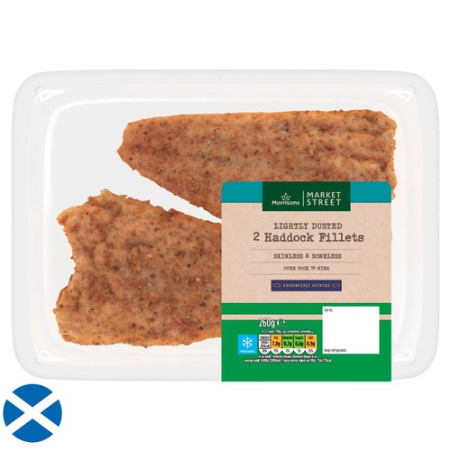 Morrisons Scottish Lightly Dusted Haddock Fillets 260g
