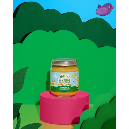 Heinz By Nature Cauliflower & Broccoli Cheese Baby Food Jar 6+ Months 