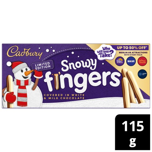 Cadbury Fingers Biscuits Limited Edition Snowy Box 115g