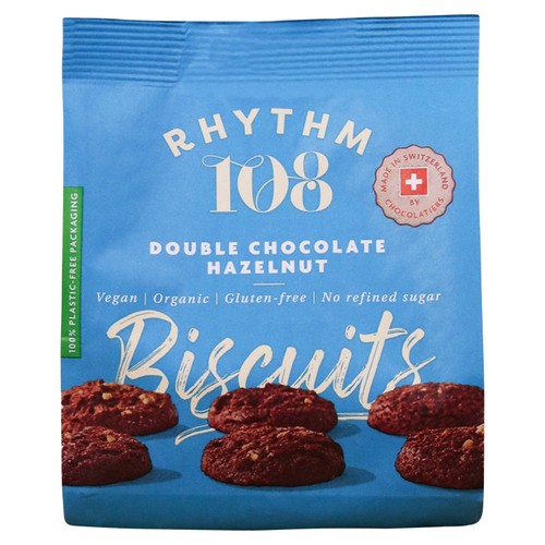 Rhythm 108 Double Chocolate Hazelnut Biscuits 135g 