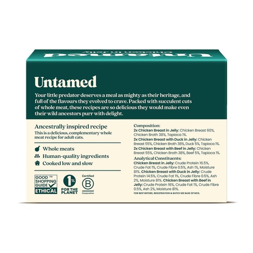 Untamed Chicken Selection Box In Jelly Cat Food 6 x 75g