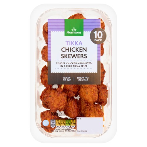 Morrisons Mini Chicken Tikka Skewers 10 Pack