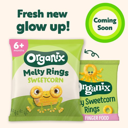 Organix Melty Sweetcorn Rings Organic Baby Finger Food Snack