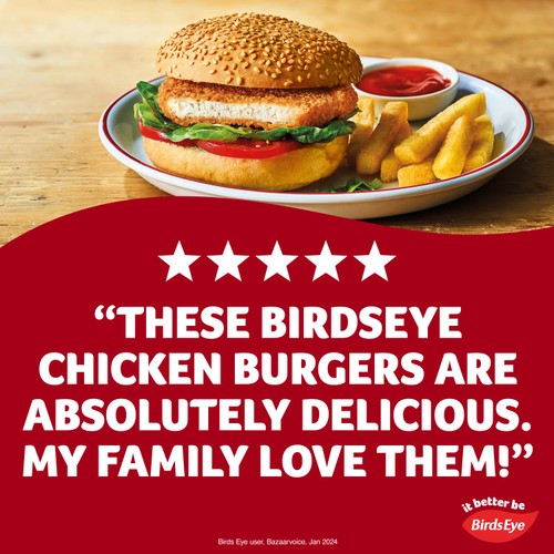 Birds Eye 4 Wholegrain Breaded Chicken Burgers 200g