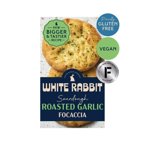 White Rabbit Gluten Free Roasted Garlic Focaccia