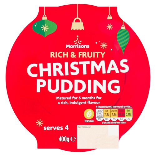 Morrisons Rich & Fruity Christmas Pudding Serves 4