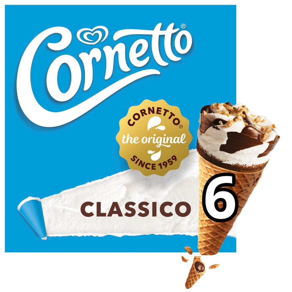 Cornetto Classico Ice Cream Cones 6 X 90ml Morrisons Online Groceries 