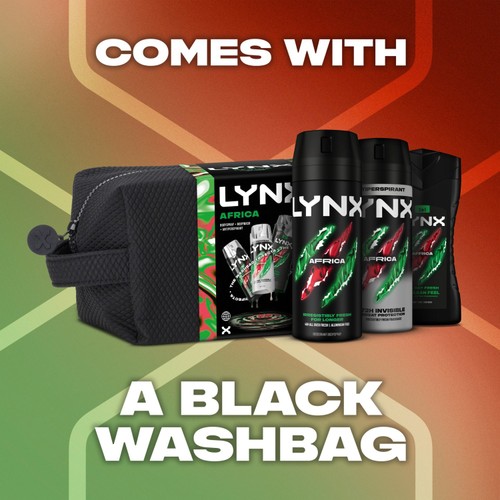 Lynx Washbag Africa Gift Set