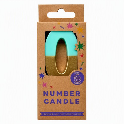 Mad Party No. 0 Number Candle