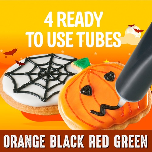 Dr. Oetker The Spooks of Halloween Decorating Icing 4 x 19g (76g)