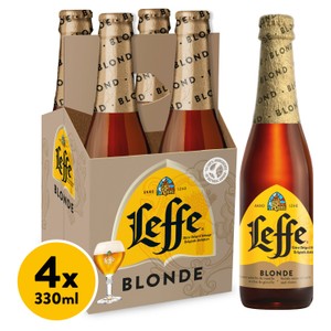 Leffe Blonde Abbey Beer Bottles 4x330ml