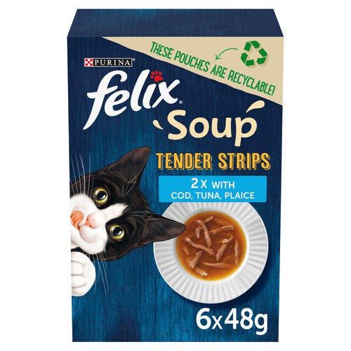 Felix Soup Tender Strips Fish Selection Wet Cat Food 