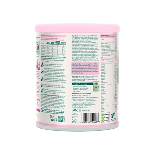 Nanny Care Stage 1 First Infant Milk Goat Milk From Birth 800g
