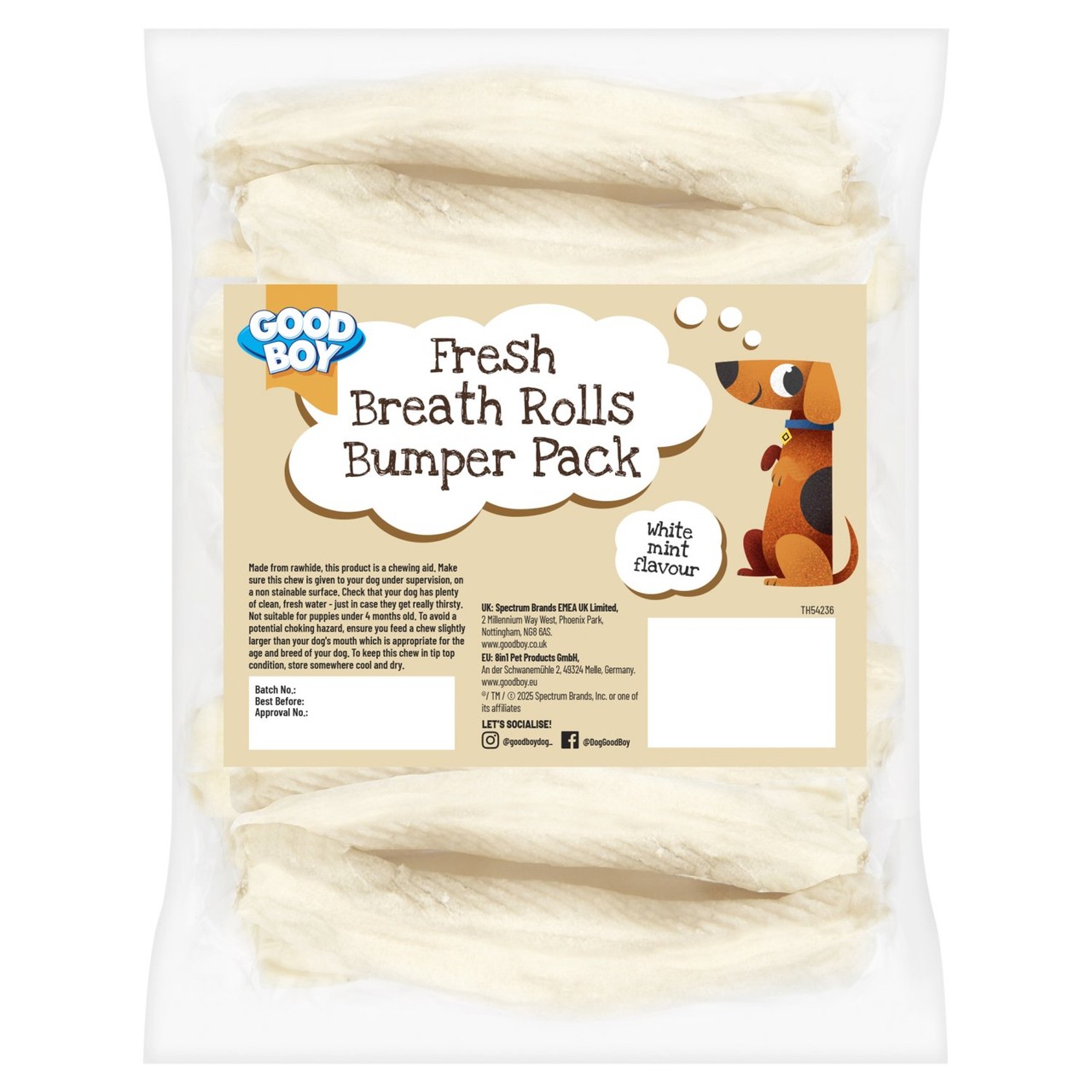 Good Boy Fresh Breath Rolls Bumper Pack White Mint Flavour