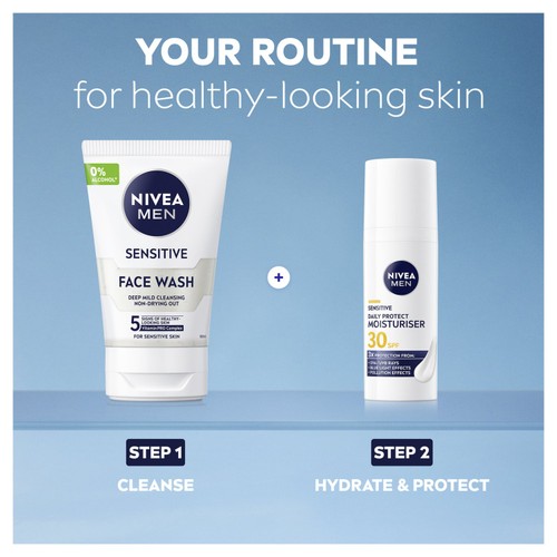 NIVEA MEN Sensitive Daily Protect Moisturiser SPF30 50ml