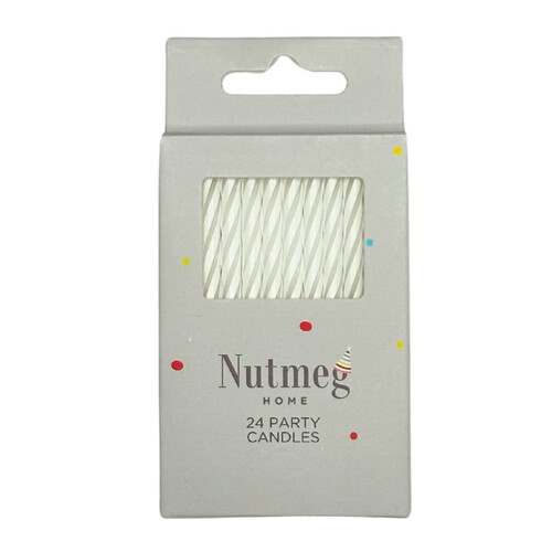 Nutmeg Spiral Candle White