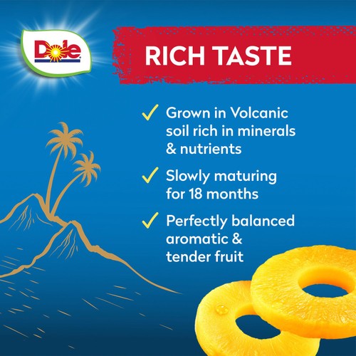 Dole Tropical Gold Pineapple Slices In Juice (432g)