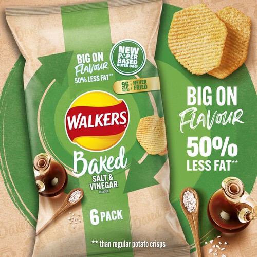 Walkers Baked Salt & Vinegar Snacks Crisps