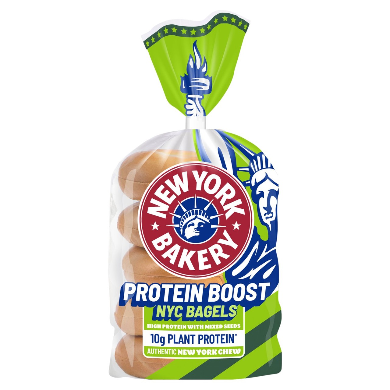 New York Bakery Co Health & Wellness Protein Boost Bagels 5 Pack