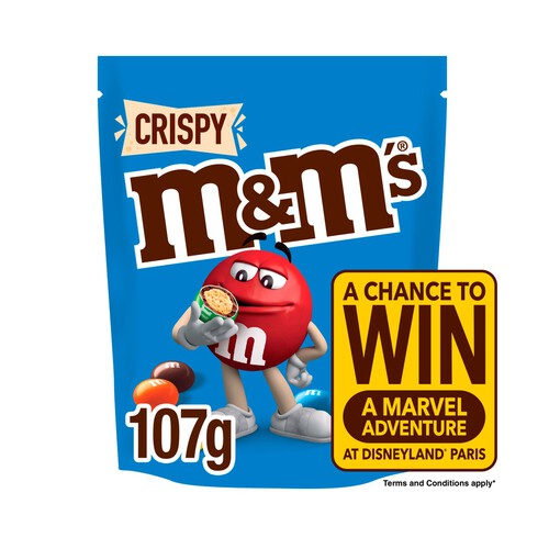 M&M's Crispy Milk Chocolate Bites Pouch Bag 