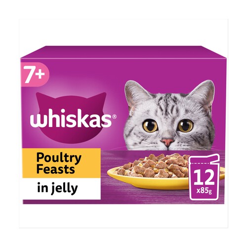 Whiskas Senior 7+ Poultry Feasts Pouches in Jelly