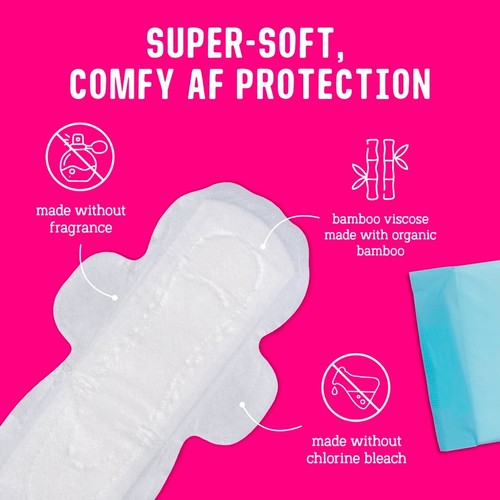 Flo Bamboo Night Period Pads With Wings  14 Pack